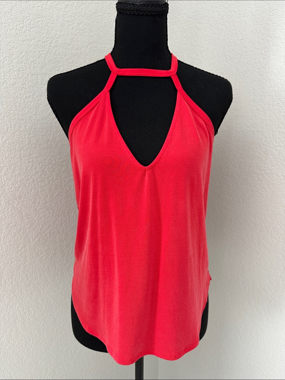 Me to We Red Halter Neck V-Front Camisole